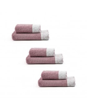 Le Telerie Towels For Unisex SET SPUGNA ELLY 3+3 ROSA 