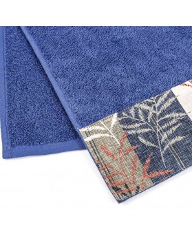 Le Telerie Towels For Unisex SET SPUGNA LEAVES 3+3 BLU 