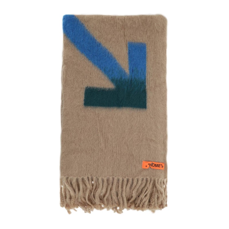 'arrows' mohair and wool blanket