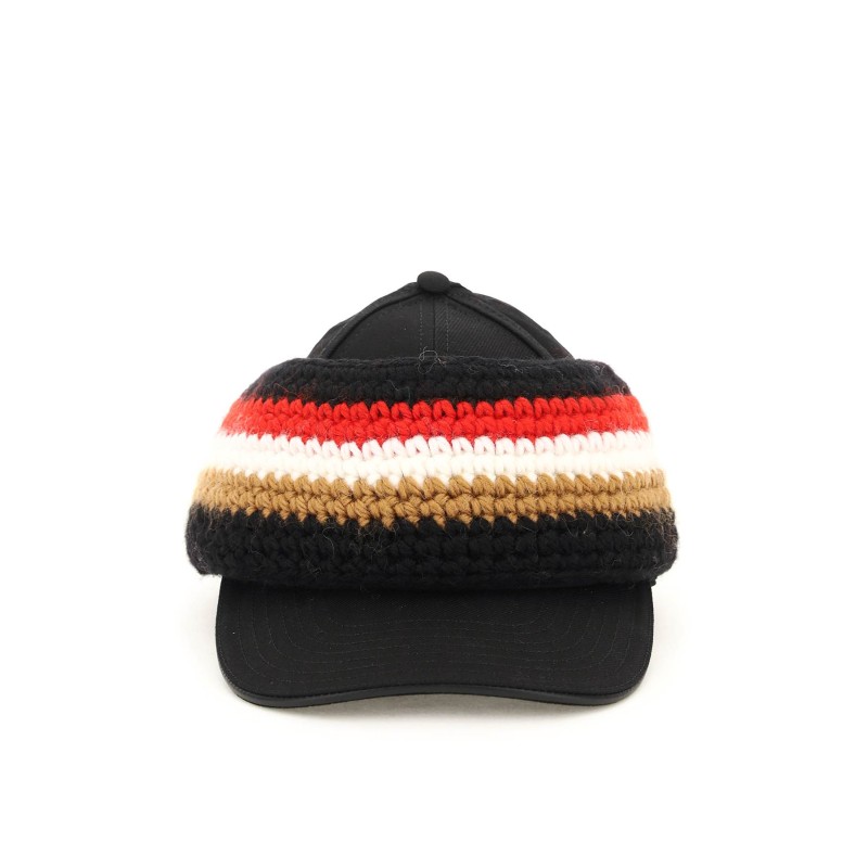 baseball cap with knit headband