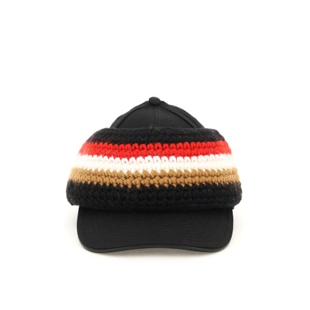 baseball cap with knit headband