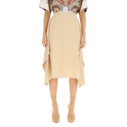 'thea' silk midi skirt