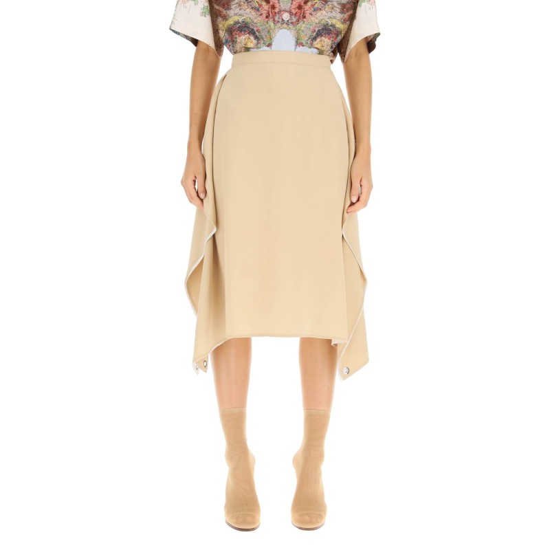 'thea' silk midi skirt