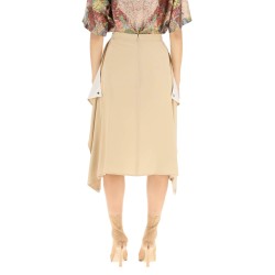 'thea' silk midi skirt