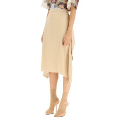 'thea' silk midi skirt