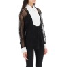 lace shirt with plastron