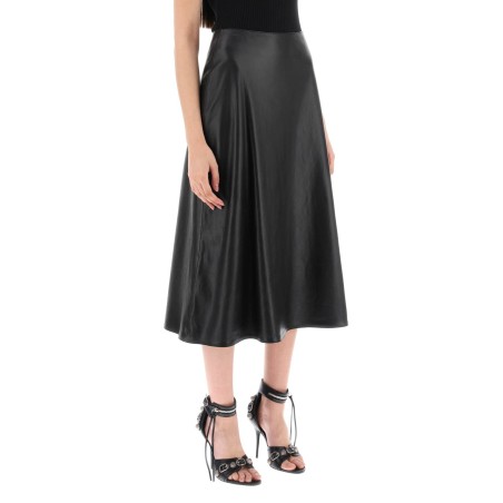 a-line leather skirt