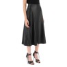 a-line leather skirt