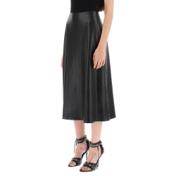 a-line leather skirt