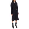 double-breasted virgin wool coat