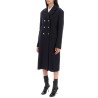 double-breasted virgin wool coat