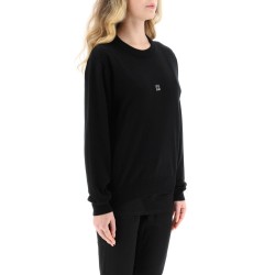 4g wool and cashmere sweater with back logo