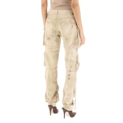 'essie' cargo pants with marble effect