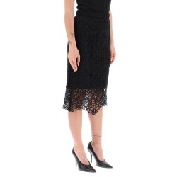 macrame lace pencil skirt