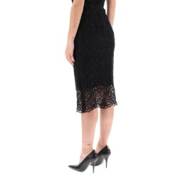 macrame lace pencil skirt