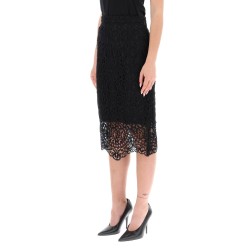 macrame lace pencil skirt