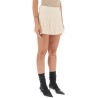 pleated mini skirt with logo all-over