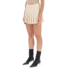 pleated mini skirt with logo all-over