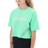 lycra cropped t-shirt with logo