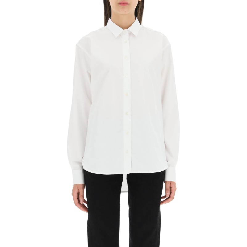 logo-embroidered cotton shirt