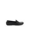 embossed logo loafers