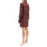 rina b mini dress in jacquard silk