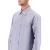 technical cotton shirt with striped motif