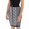 pencil skirt in monogram knit