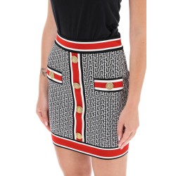 mini skirt in monogram knit