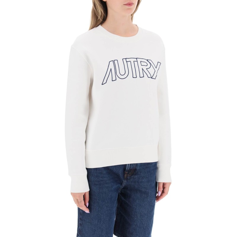 embroidered logo sweatshirt