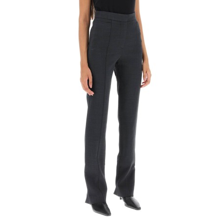 slim pants with flared cut