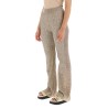 melange rib knit pants