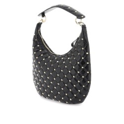 small leather 'rockstud spike' hobo bag