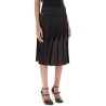 duchesse skirt with pleated panel