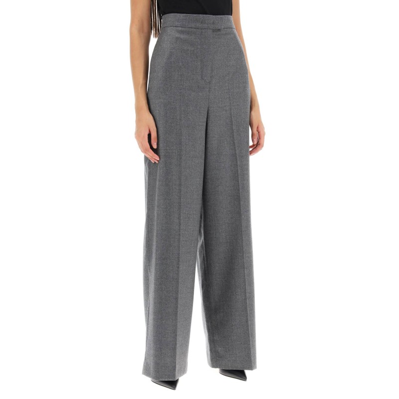 melange wool palazzo pants