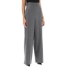 melange wool palazzo pants