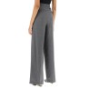 melange wool palazzo pants