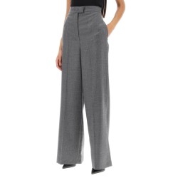 melange wool palazzo pants