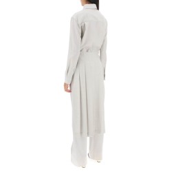 wool jumpsuit with pleated panels