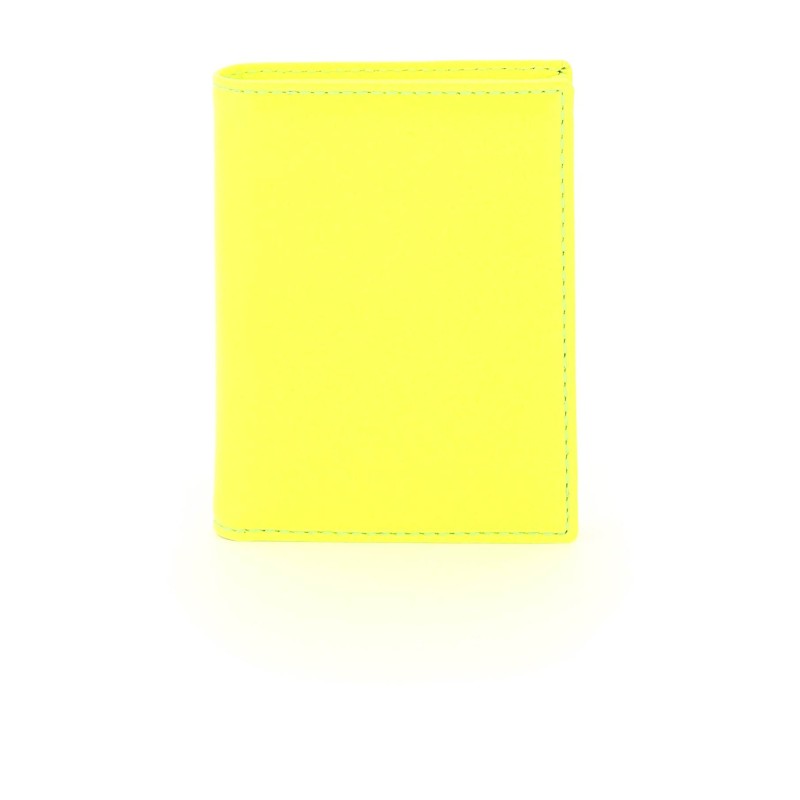 fluo leather bifold wallet