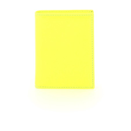 fluo leather bifold wallet