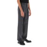 single pleat merino wool trousers