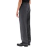 single pleat merino wool trousers