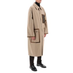 reversible trench coat in cotton