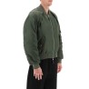 convertible bomber jacket in nylon satin