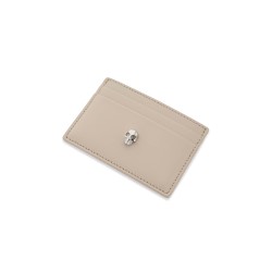 saffiano leather skull card holder