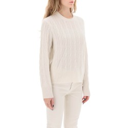 twin cable cashmere sweater