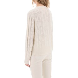 twin cable cashmere sweater