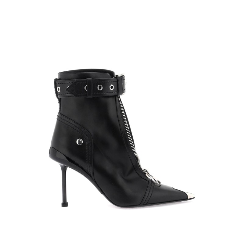 'slash biker' ankle boots