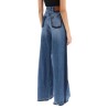 wide leg jeans with contrasting details